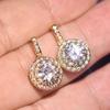 Zhen Rong AliExpress deseo Lujosos Brillantes Celebridad Celebridad en Línea Estilo ins Pendientes con Microincrustaciones de Circonita Pendientes Pendientes para Mujeres