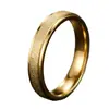 Anel de aço inoxidável Anel simples japonês e coreano feminino nicho joias frias anel de titânio escovado de 2mm4mm6mm