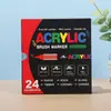 Popular Caja Roja y Negra de 168 Colores Marcadores Acrílicos Líquidos Directos de Punta Suave Plumas de Acuarela para Pintura Infantil Sin Correr Dibujo a Mano