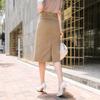 En Stock, Directo del Fabricante, Falda Midi de Cintura Alta para Mujer, Estilo Nuevo, Elegante, Ceñida, que se Adapta al Cuerpo