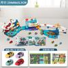 Sartén de Dinosaurio para Niños Carretera Panshan Combinación de Ciudad Coche de Carreras Rompiendo la Gran Aventura Edificio de Estacionamiento Juguete Educativo Niño