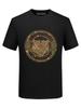 2026 Nueva Camiseta para Hombre con Cabeza de Tigre de Pedrería Manga Corta Verano Marca de Moda Talla Grande Casual para Papá Manga Corta