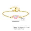 Joyería de Agua del Arroyo de Primavera Acero Inoxidable Pegamento de Goteo Mariposa Aretes Pulsera Collar para Niños Oro 18K ES-488