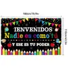 2026 Temporada de Regreso a Clases Transfronteriza Tela de Fondo para Decoración de Apertura Escolar Banderines Colgantes para Fiesta Pancarta de Temporada de Regreso a Clases Cortina de Puerta Bandera Tela de Fondo