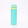 Nova garrafa de água térmica colorida de aço inoxidável 304, portátil com alça e tampa flip-top, adequada para uso ao ar livre e esportes, e pode ser personalizada