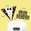Barba Decorativa para Hornear Día del Padre Pastel Corbata Traje Tarjeta Tarjeta Papá Vacaciones Pastel de Cumpleaños Papá Lleno de Gas