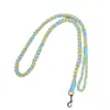 Leash Trançado de Flor Feito à Mão para Cães Pequenos e Gatos - Estilo Ins - Leash de Tricô para Passeio de Animal de Estimação