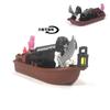 Cañón Militar de la Edad Media Transfronterizo Soldados de Partículas Pequeñas Niño Humano Bloques de Construcción Escena de Artillería de Barco Pirata Adornos Juguetes