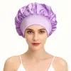 Gorro de Ducha Clásico Europeo y Americano de Color Sólido, Gorro para Dormir de Adulto, Venta Caliente Transfronteriza, Moda, Satinado de Borde Ancho, Gorro para Dormir No Dañino