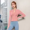 Chamarra de Fitness Estilo Otoño con Cremallera Celebridad de Internet para Mujer, Cremallera, Adelgazante, Secado Rápido, Manga Larga, Ajustada, Ropa Deportiva de Yoga, Top