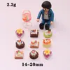 Juguete de Comida Realista de Alta Calidad Rollo de Pastel Pegamento de Crema DIY Accesorios Colgante para Llavero Regalo de Moda Adornos de Resina