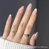 24 Peças de Armadura para Adultos Transfronteiriça Nova Flor Doce Francesa Padrão de Flores Manicure Removível