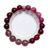 [Dulce de Fresa] Pulsera Natural de Cristal Fresa Cristal Flor de Cerezo Lluvia para Mujer La Más Fácil de Combinar Pulsera de Regalo Al por Mayor