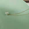 Collar con colgante de perla de manzana en plata esterlina S925 para mujer, cadena de suéter con diseño de nicho para otoño e invierno, cadena de clavícula simple de alta gama