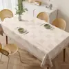 Mantel Estilo Wabi-Sabi 2025 Nuevo Modelo Impermeable a Prueba de Aceite Lavable Tela de Hilo Protector de Mesa Mantel de Mesa de Comedor de Lujo Sencillo