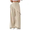 Pantalones de Traje Irregulares para Mujer 2025 Sudeste Asiático Transfronterizo Nuevo Sentido del Diseño Sueltos Adelgazantes de Gama Alta de Pierna Ancha para Mujer