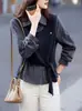 Blusa Casual Versátil Estilo Coreano 2026 Primavera Nova Moda Xadrez Patchwork Estiloso Falsa Peça Dupla Camisa de Manga Longa Tendência