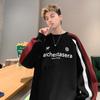 Sudadera estilo Hong Kong de otoño 2024 con cuello redondo y manga larga, chaqueta holgada para hombre y mujer.