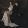 Vestido de Novia Ligero de Satén Asimétrico 2026 Nuevo Vestido de Novia de Cola de Pez Francés Textura de Alta Gama para Salir y Dar la Bienvenida a los Invitados Vestido de Noche
