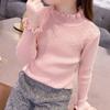 [en stock Corea del Sur camiseta interior para niñas otoño e invierno nuevo suéter para bebé para niños tejido interior blanco para mujer