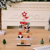 Decoração de Natal de madeira pendurada laço placa de porta decoração pendurada layout de cena guirlanda de árvore de Natal enfeites pendurados