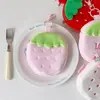 Monedero de Felpa Fresa Hisocute para Monedas Estudiante Portátil Bolsa para Auriculares Bolsa de Maquillaje Bolsa Pequeña para Compresas Colgante de Almacenamiento