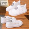Zapatillas Blancas Nuevas de Primavera y Otoño Zapatos de Lona para Niños Zapatos de Interior para Jardín de Niños Suela Suave Zapatos Blancos de Campus para Niños y Niñas