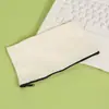 Bolsa Mini de Lona Vermelha e Branca com Zíper em Estoque, Necessaire Portátil, Porta-Moedas de Algodão, Logo Personalizável