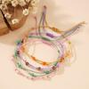 Explosiones de alta sensibilidad pulsera de cristal de doble anillo Europa y Estados Unidos fresco simple cuerda tejida joyería regalo para amantes pulsera venta al por mayor