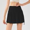 Falda deportiva Lulu de cintura alta con cordón ajustable, antideslizamiento, de secado rápido, para tenis, ajustada, adelgazante y con abdomen recogido.