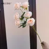 Flores Artificiais para Casamento Novo Estilo Rosa Enrolada Flor Falsa Flor Cascata de Rosa Parede de Flores Fileira de Flores para Casamento Exportação Transfronteiriça