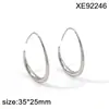 Pendientes Transfronterizos de Acero de Titanio Chapados en Oro de 18 Quilates para Mujer, Pendientes de Aro Lisos Geométricos, Pendientes de Alta Gama, Lujo Ligero, Sensación de Alta Gama, Verano