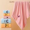 Toalla de Oso Fresa de Terciopelo de Coral de Dibujos Animados Juego de Dos Piezas Toalla de Baño Toalla Facial Bordada Engrosada Toalla Absorbente Venta Caliente Transfronteriza