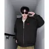Chaqueta bordada estilo hip-hop callejero americano de caballo de guerra para hombres y mujeres, holgada y versátil, abrigo sencillo de pareja para otoño, top de moda