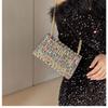 Nuevo bolso de hombro estilo retro europeo y americano de comercio exterior, bolso informal de moda con diamantes de imitación, bolso pequeño, bolso de hombro tipo bandolera, bolso de noche