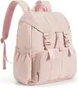 Mochila Puffer Feminina Mochila para Faculdade com Compartimento para Laptop Mochila Casual à Prova d'Água