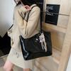 Bolso Tote Sencillo de Color Sólido de Gran Capacidad Bolso de Mano Textil de Moda para Mujer para el Trabajo y los Desplazamientos Diseño Bolso de Hombro