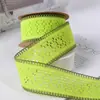 Cinturón Tejido Hueco con Borde Ondulado DIY Decoración para Textiles del Hogar Ropa Sombrero de Copa Regalo Empaque de Flores Accesorios para el Cabello con Lazo