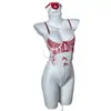 Lencería con Tema Floral con Deseo Puro y Lunares Sexy en Forma de Corazón, Body Camisola Camisón de Noche Estilo Enfermera A506