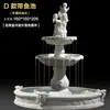 Fonte de água corrente estilo europeu, pátio externo jardim, lago de peixes, elemento aquático, decoração de paisagem, ornamento de casamento, poço dos desejos
