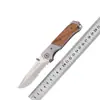 Mango de Madera Acero Inoxidable Navaja Plegable Yangjiang Navaja de Exterior Alta Dureza Navaja Táctica Supervivencia en la Naturaleza Cuchillo Grande para Fruta del Hogar