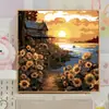 Girassol DIY Pintura a Óleo Digital Colorir Pintado à Mão Girassol de Van Gogh Paisagem de Alto Valor Alívio do Estresse Pintura Decorativa Acrílica
