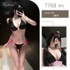 Bata Sexy Lencería, Cobertura Exterior de Malla Coqueta de Tres Puntos, Ropa de Dormir Caliente y Seductiva Que Se Puede Usar Afuera Qqny7769