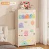 Almacenamiento a Prueba de Polvo Armario Sencillo Dormitorio Dibujos Animados Hogar Gabinete de Almacenamiento Vertical Multicapa Almacenamiento de Gran Capacidad Zapatero Sencillo