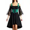 Nuevos Disfraces Europeos y Americanos de Halloween Vestido Renacentista Medieval Retro Gótico Cos Disfraz Escenario