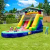 Resbaladilla Inflable Acuática para Exteriores, Castillo con Piscina para Niños, Trampolín, Resbaladilla, Pequeño Castillo Travieso, Parque de Diversiones para Niños