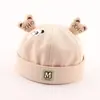Gorros para Bebé para Otoño e Invierno, Estilo Súper Lindo de Osito, Gorras para Niños Pequeños, Gorros de Algodón Puro para Bebés para Primavera y Otoño, Gorros Pequeños para Bebés