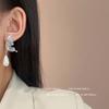 Pendientes de mariposa con perlas de cristal y degradado azul Super Fairy, pendientes únicos de nicho 2024, nuevos y populares pendientes para mujer