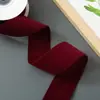 Fita de Veludo de Couro de Veado Dupla Face com Borda 4cm de Largura Acessórios para Laços de Roupa Headdresses Presente Feito à Mão Embalagem Caixa de Presente Fita