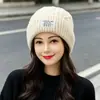 Gorros de Otoño e Invierno para Mujer, Gorros de Punto de Lana Cálidos y Versátiles con Forro de Felpa que Hacen que la Cara Parezca Más Pequeña, Gorros de Punto de Lana Cálidos y a Prueba de Frío para Exteriores